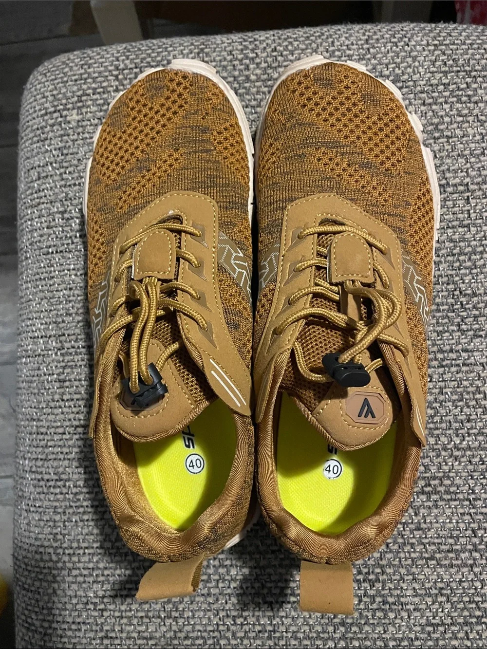 Women's Brown Knit Casual Slip-On Sneakers - Picture 2 of 9